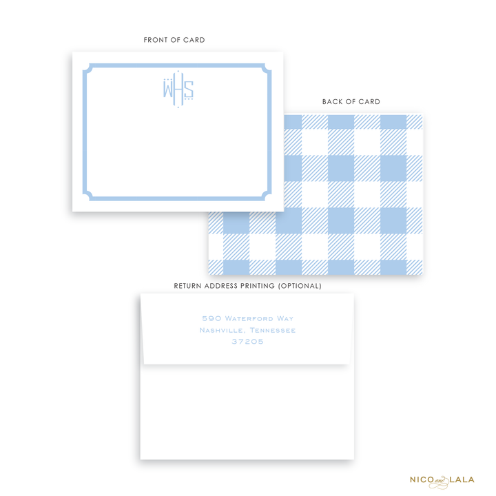 Gingham Stationery