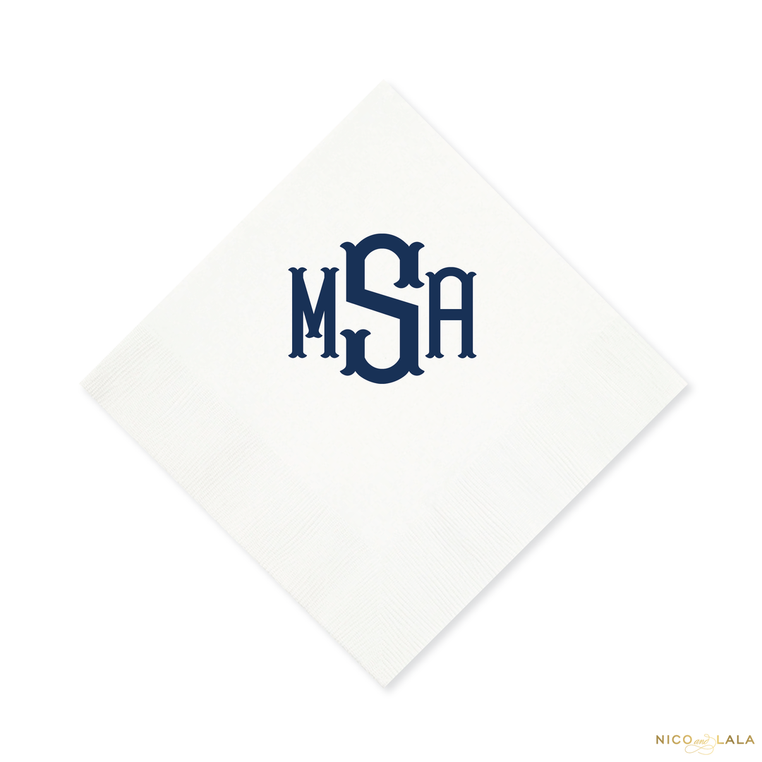 Fishtail Monogram Napkins