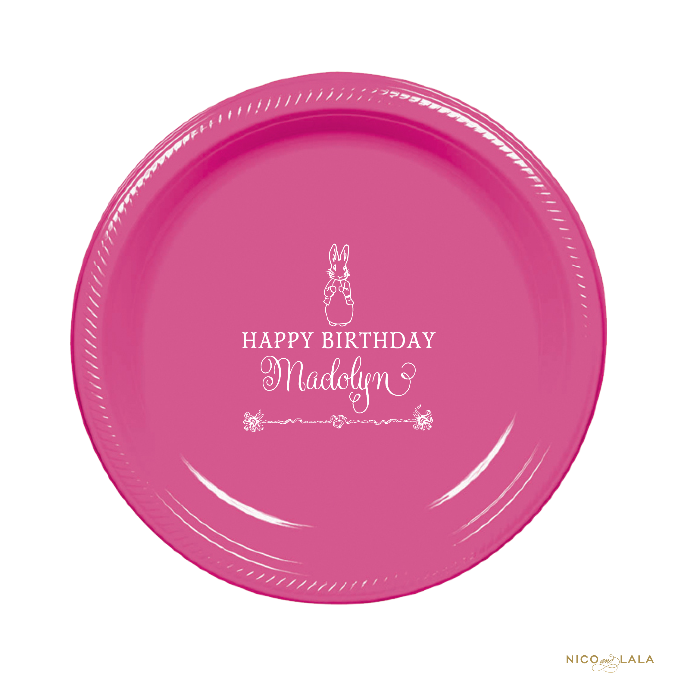 Girl Peter Rabbit Birthday Plates