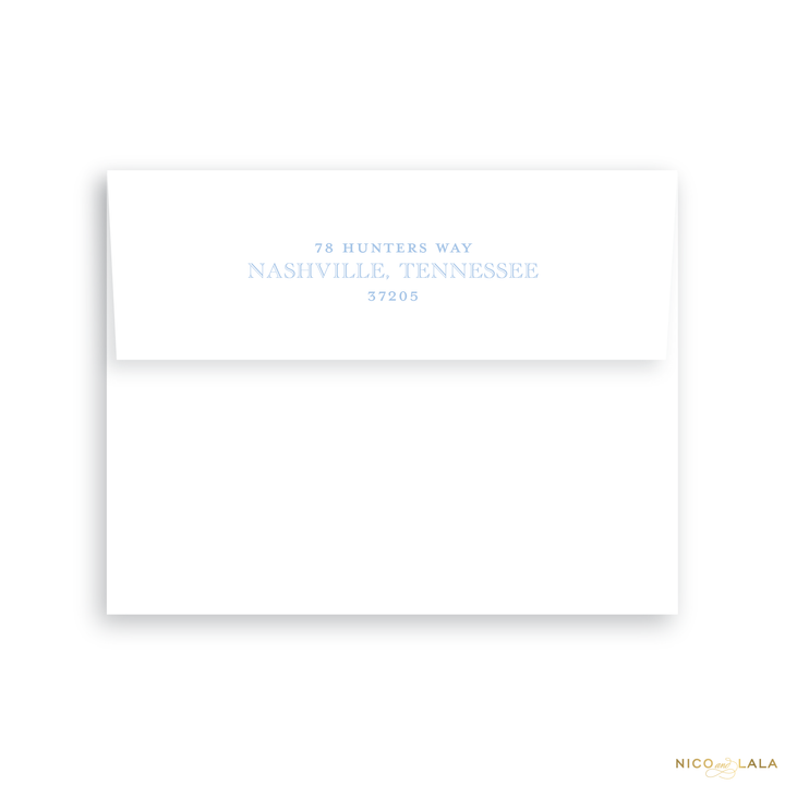 Hunting Toile Birth Announcement Return Address Printing