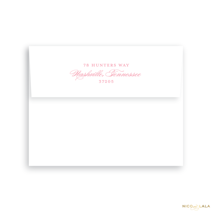 Hunting Toile Birth Announcement Return Address Printing