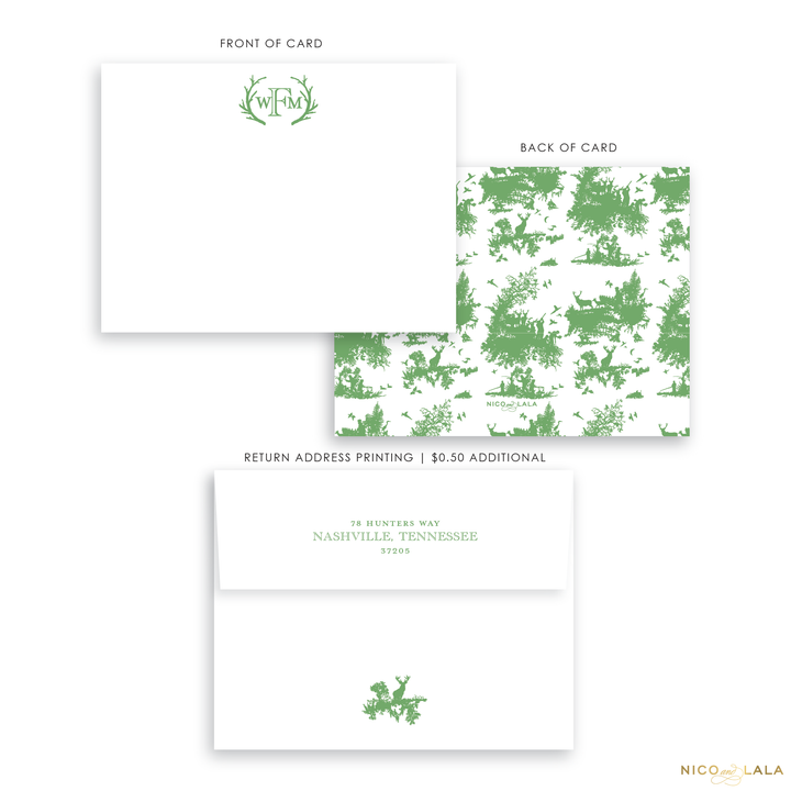 Hunting Toile Stationery