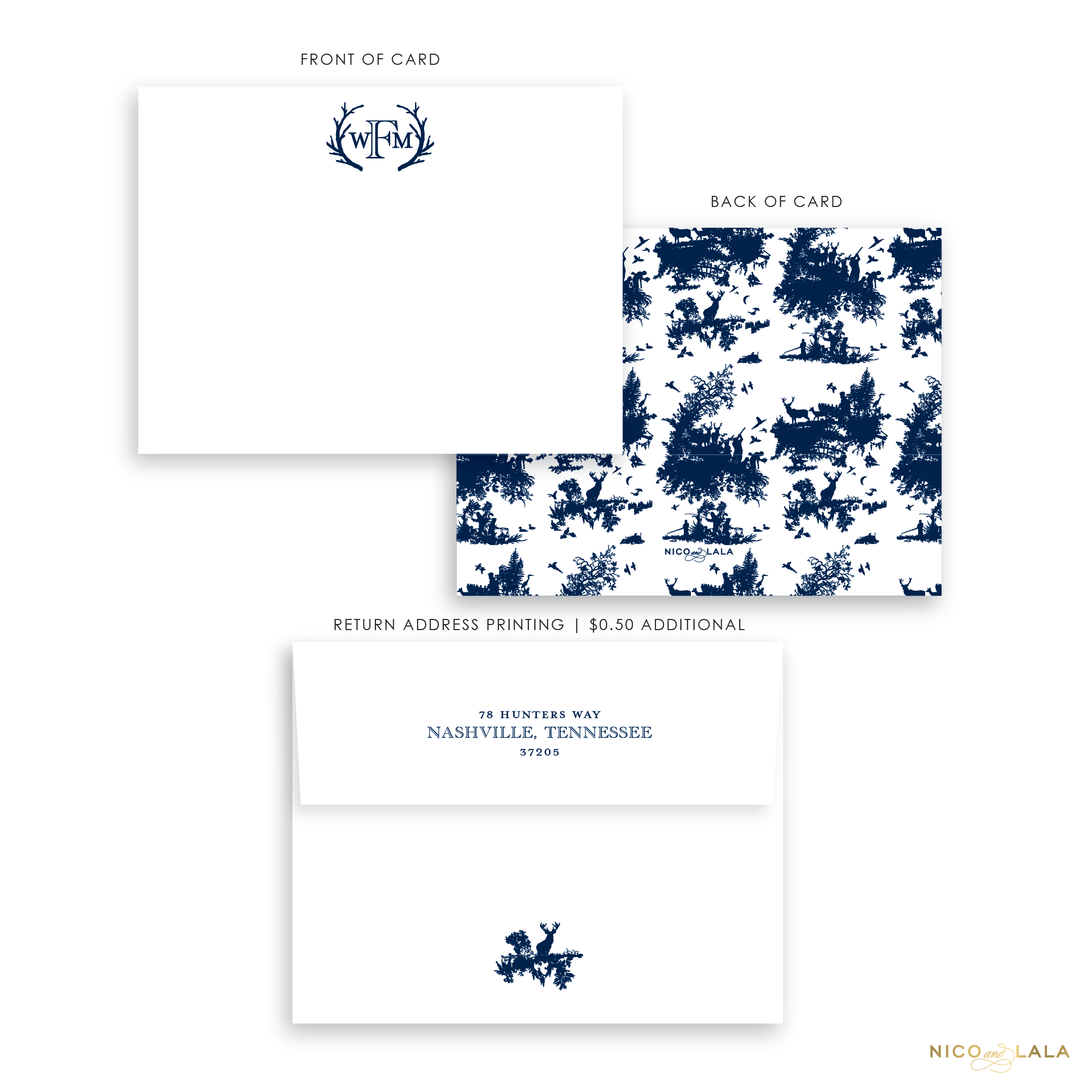 Hunting Toile Stationery