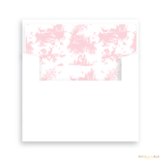 Hunting Toile Birth Announcement Lined Envelopes