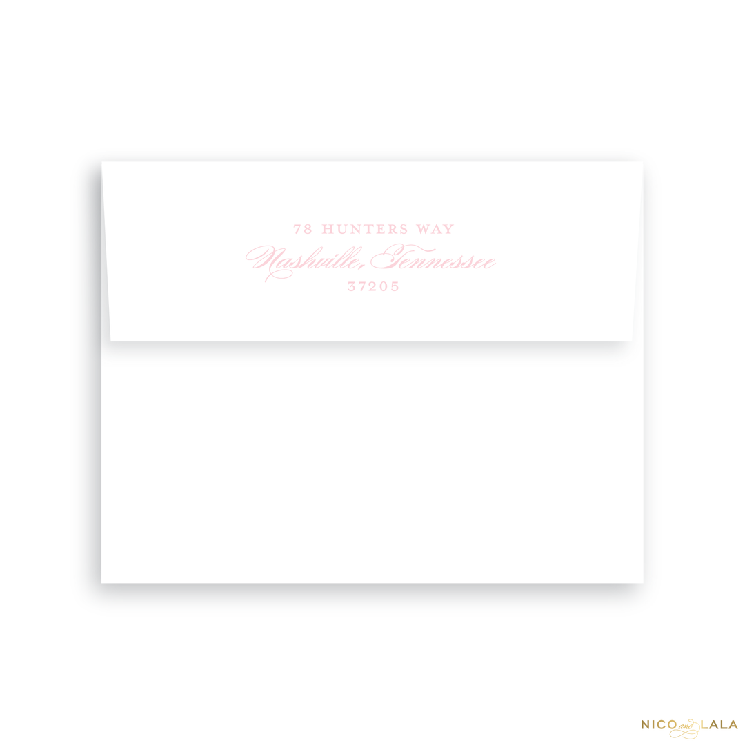 Hunting Toile Birth Announcement Return Address Printing