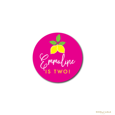 Lemonade Birthday Stickers