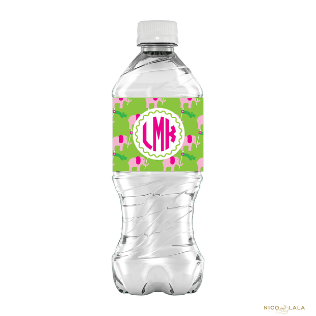 Lilly Pulitzer Birthday Water Bottle Labels