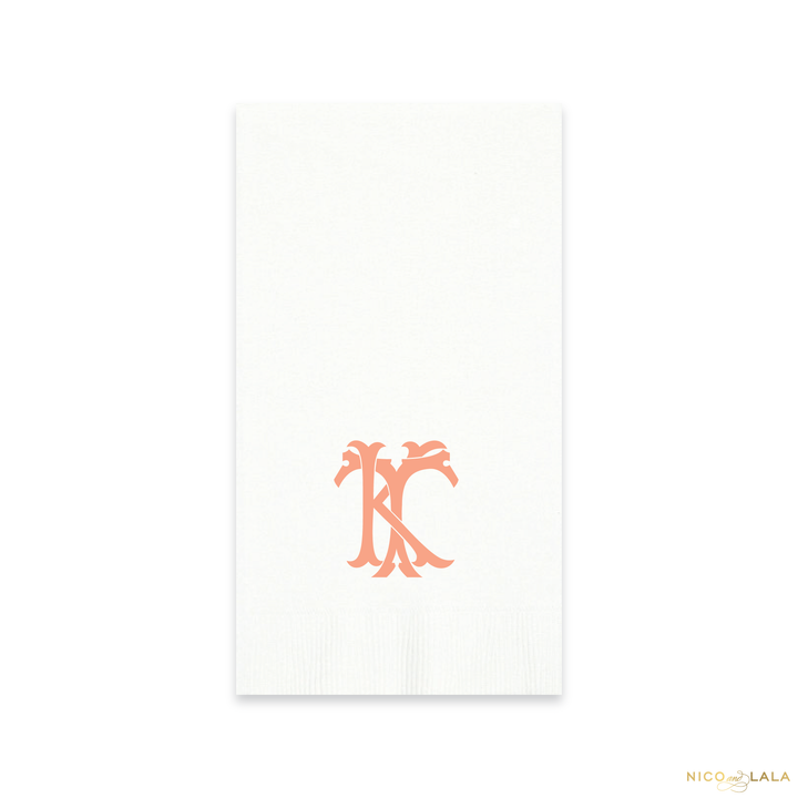 Magnolia Monogram Guest Towels