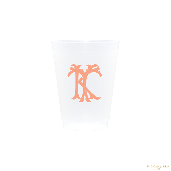 Magnolia Monogram Shatterproof Cups