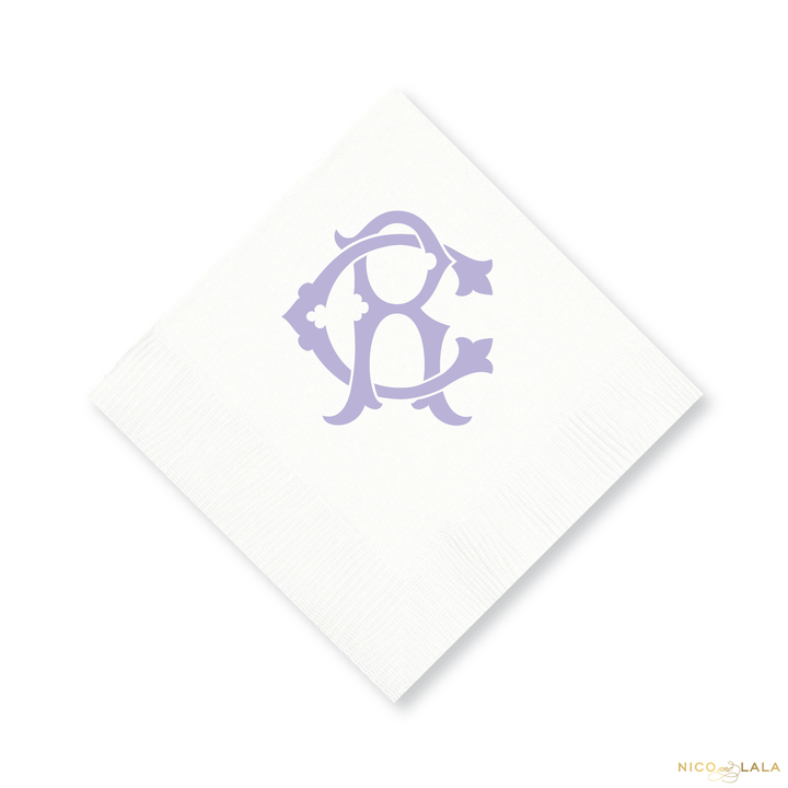 Magnolia Monogram Cocktail Napkins