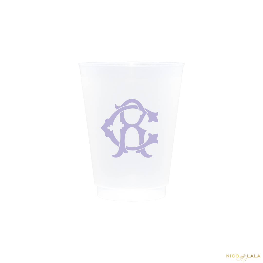 Magnolia Monogram Shatterproof Cups