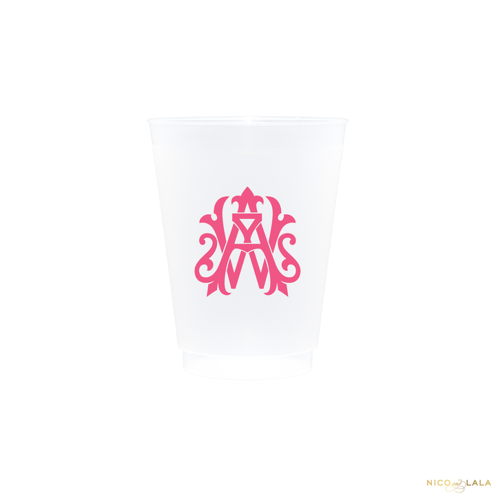 Magnolia Monogram Shatterproof Cups