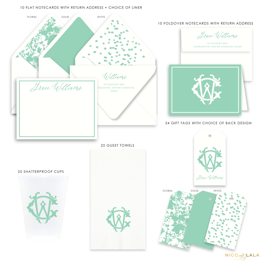 Magnolia Monogram Gift Set