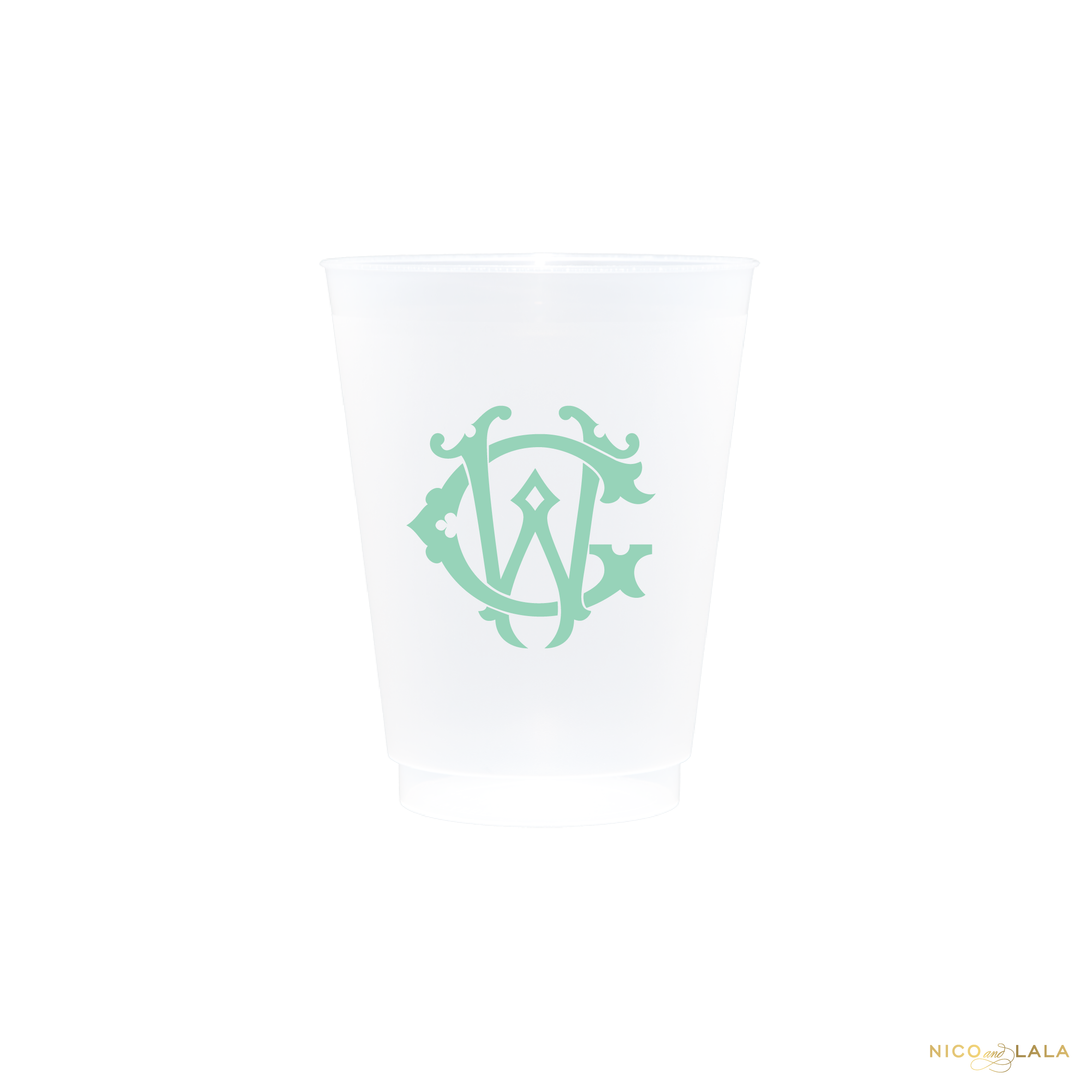 Magnolia Monogram Shatterproof Cups