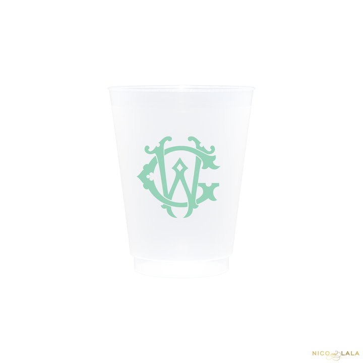 Magnolia Monogram Shatterproof Cups