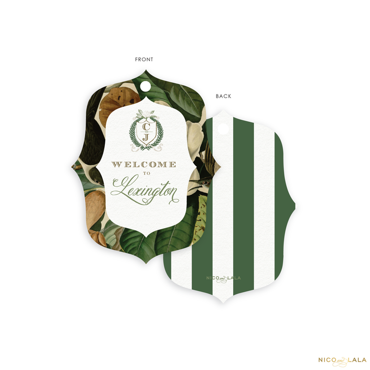 Magnolia Wedding Welcome Bag Tags