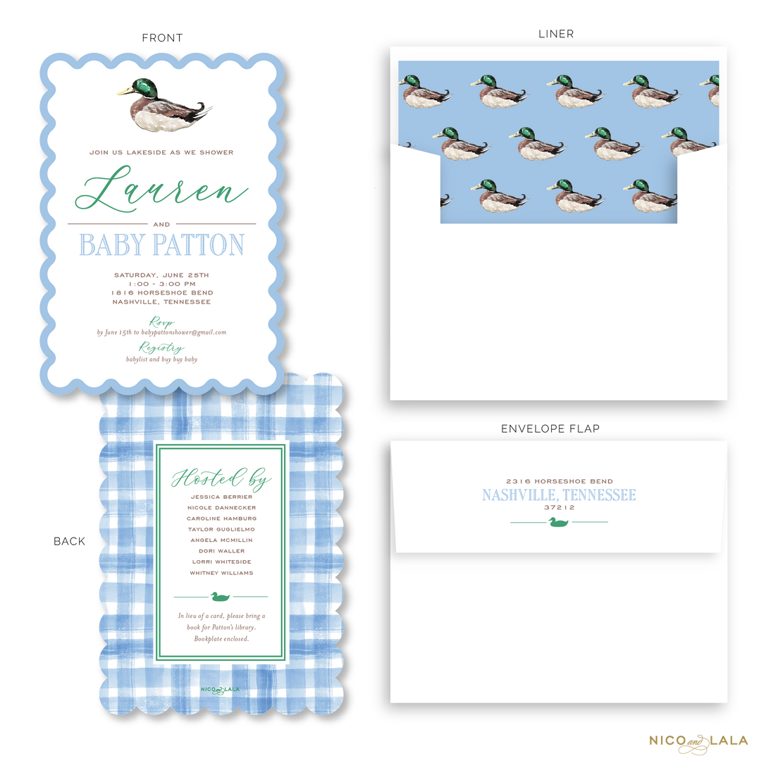 Mallard Duck Baby Shower Invitations