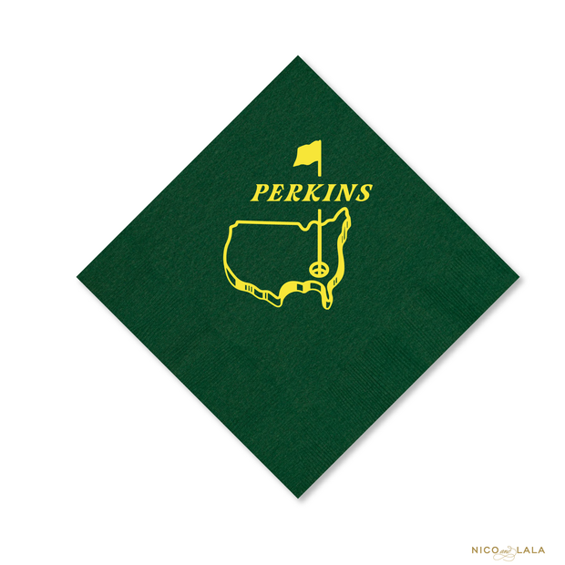 Masters Party Napkins, Green