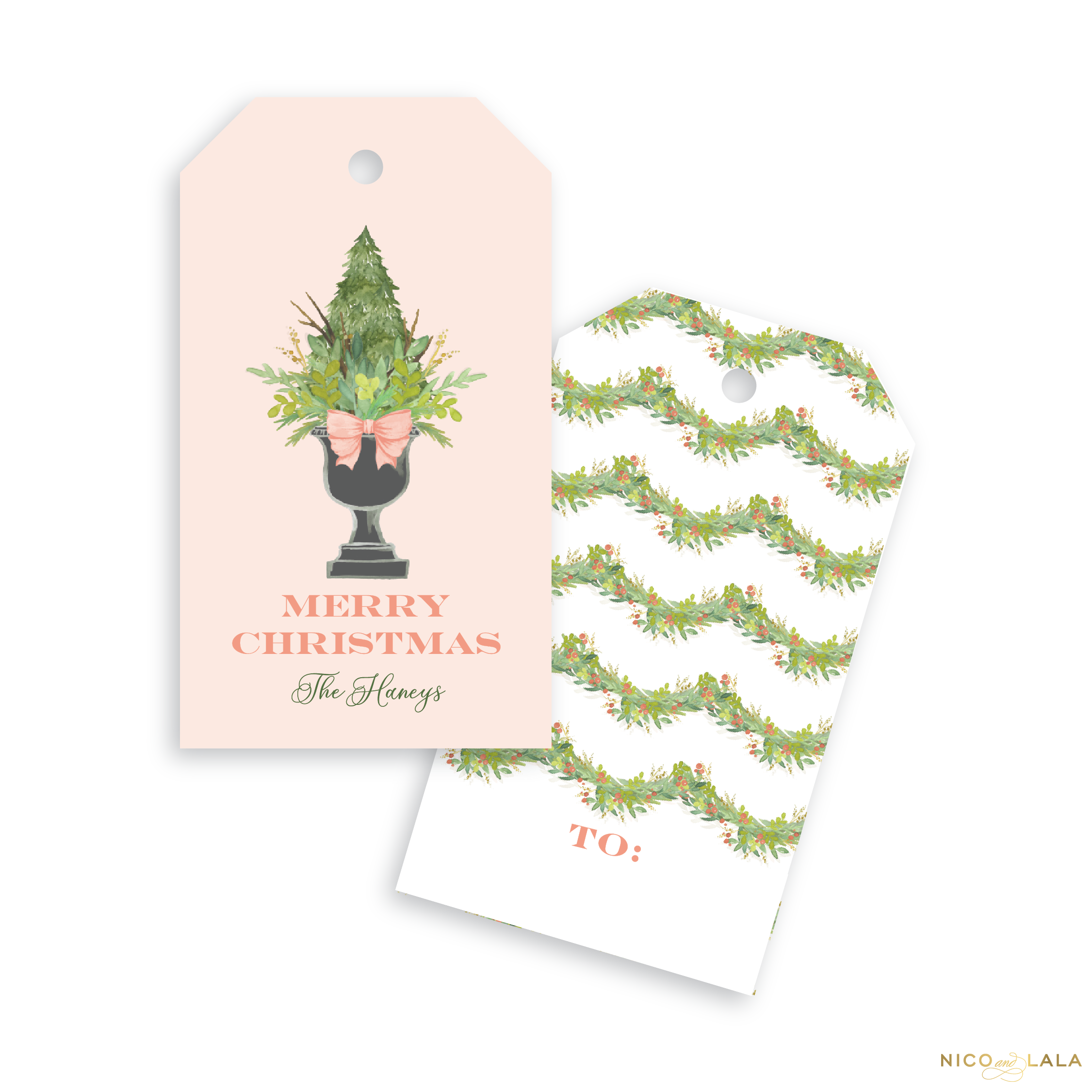 Topiary Christmas Gift Tags