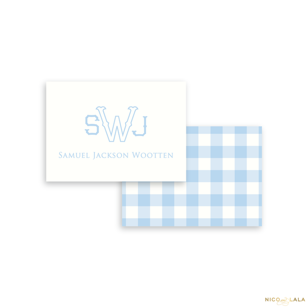 Sweet Gingham Calling Cards