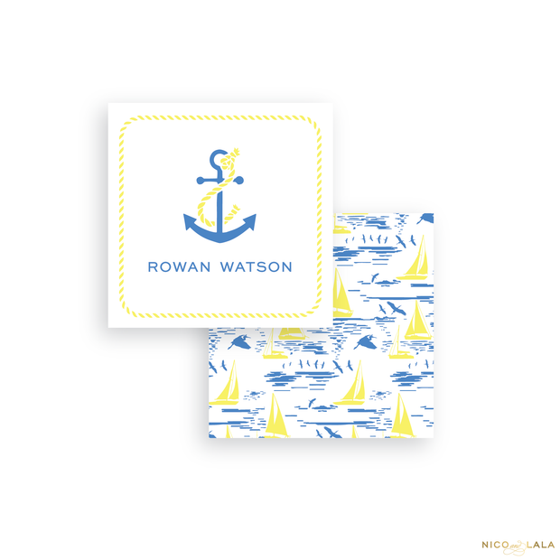 Blue Sailboat Calling Cards