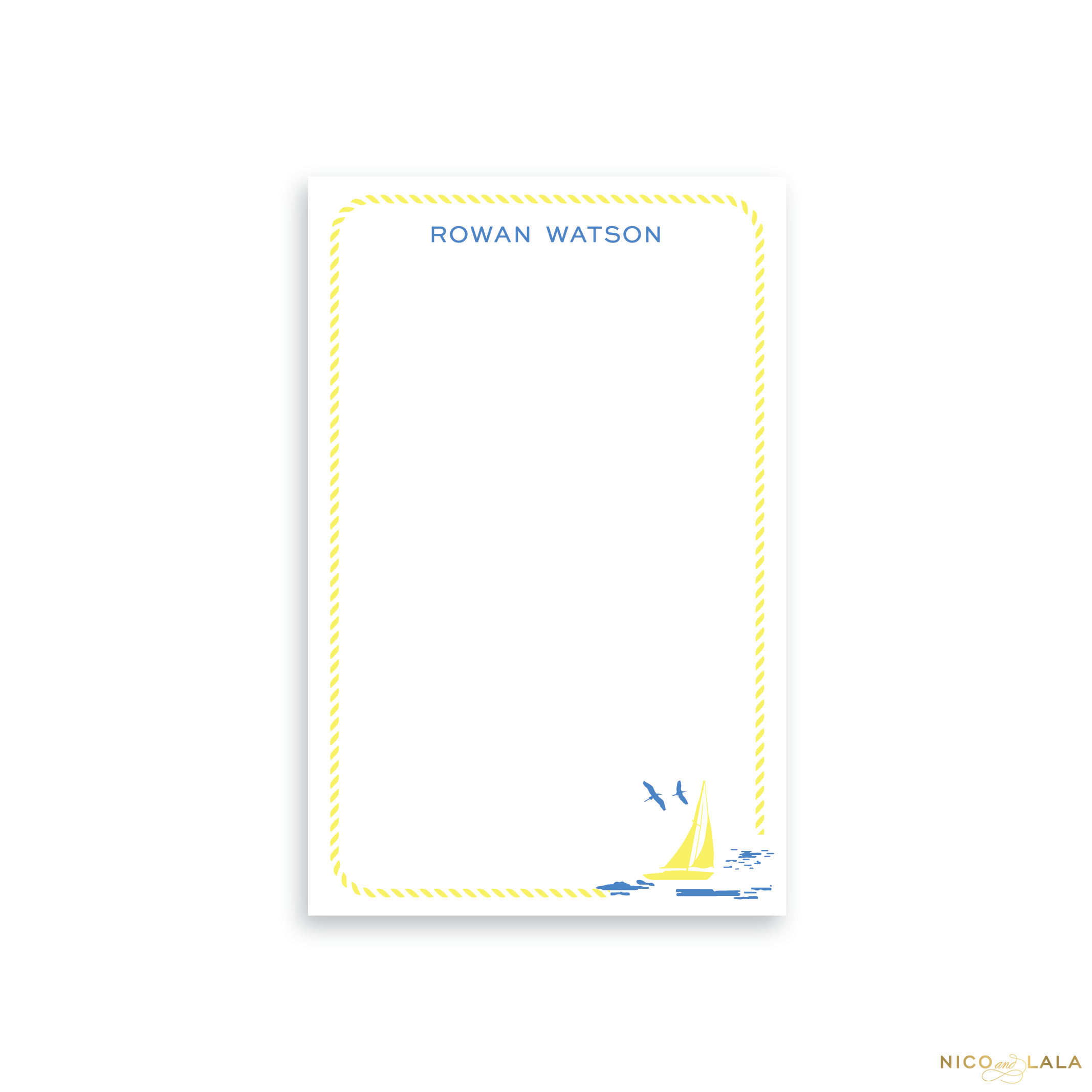 Blue Sailboat Notepad
