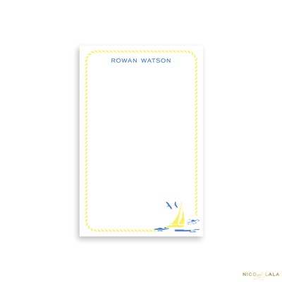 Blue Sailboat Notepad