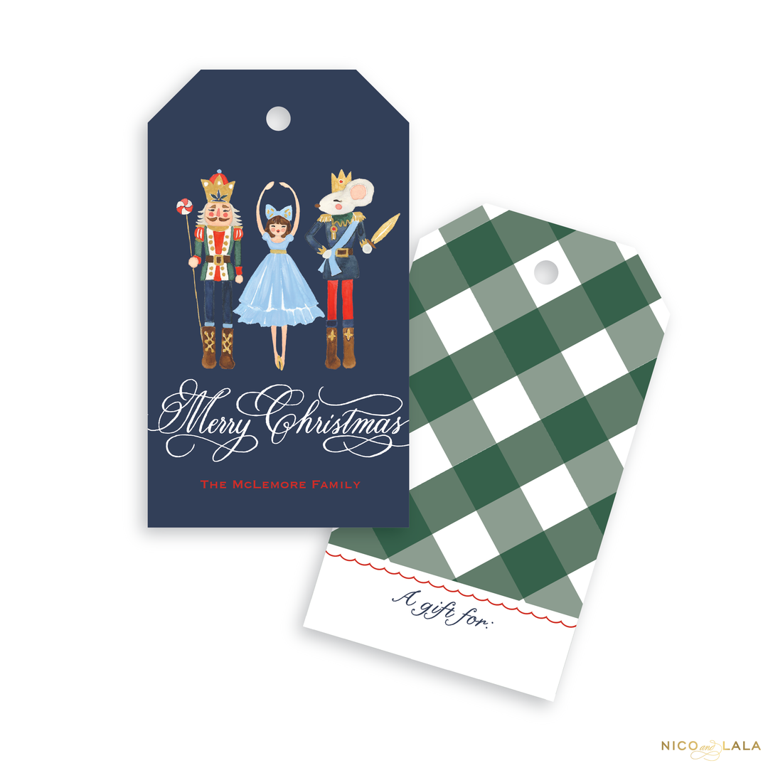 Festive Nutcracker Christmas Gift Tags