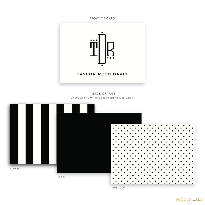 Oxford Monogram Calling Cards