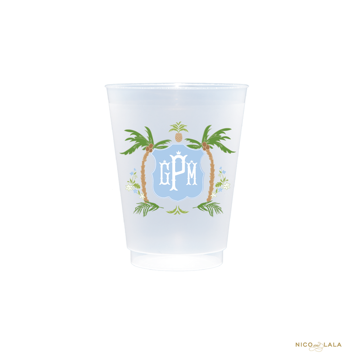 Palm Beach Full Color Shatterproof Cups