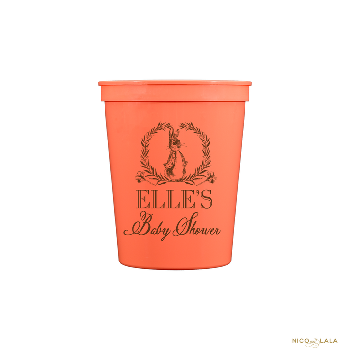 PETER RABBIT BABY SHOWER STADIUM CUPS