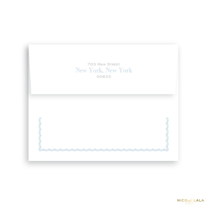 Stork and Seersucker Birth Announcement Return Address Printing
