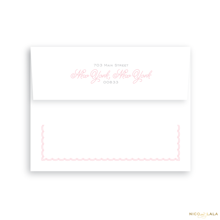 Stork and Seersucker Birth Announcement Return Address Printing