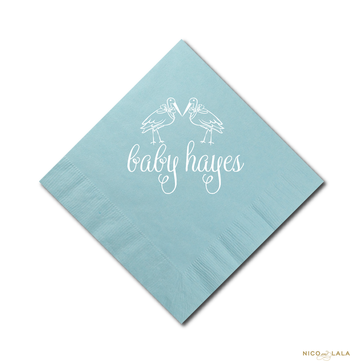 Stork Baby Shower Napkins