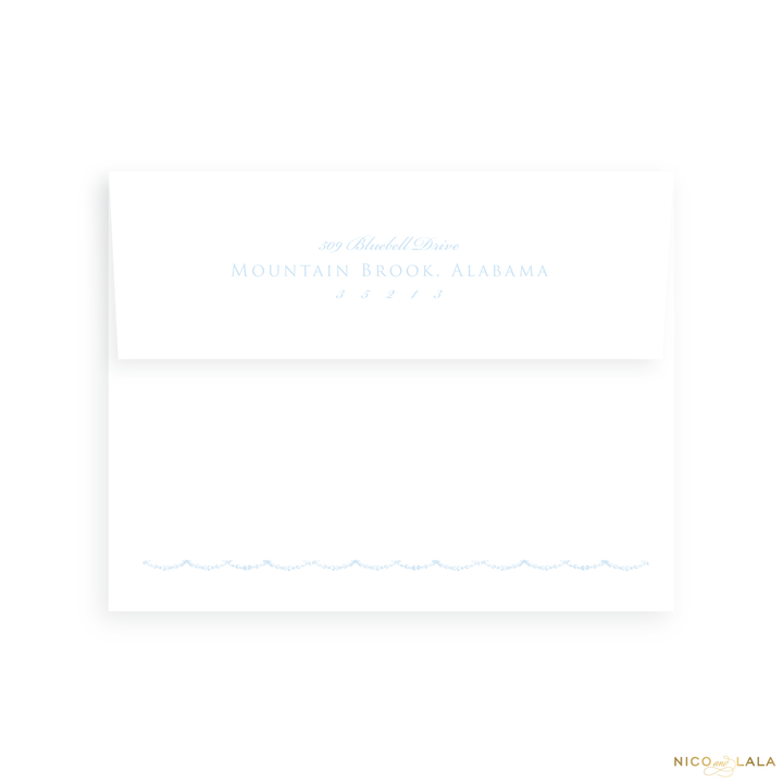 Sweet Gingham Birth Announcement Return Address Printing