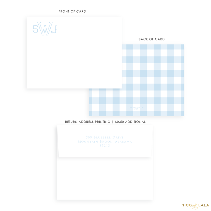 Sweet Gingham Stationery