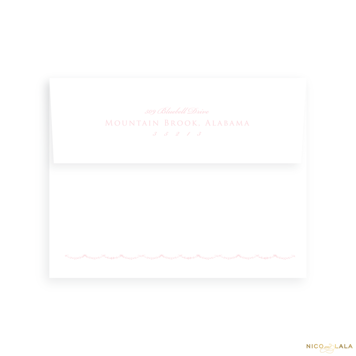 Sweet Gingham Birth Announcement Return Address Printing