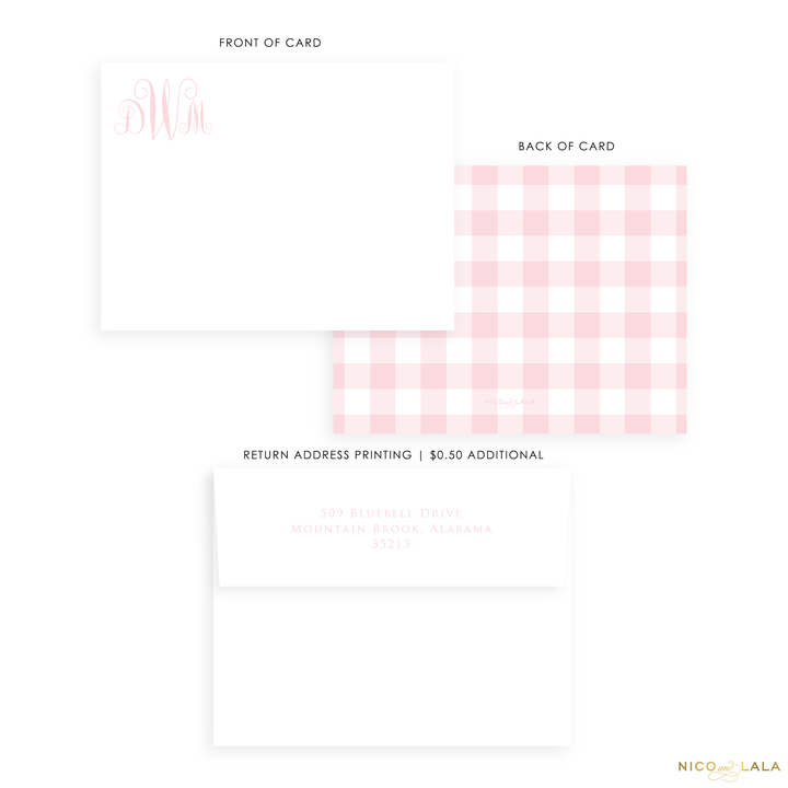 Sweet Gingham Stationery