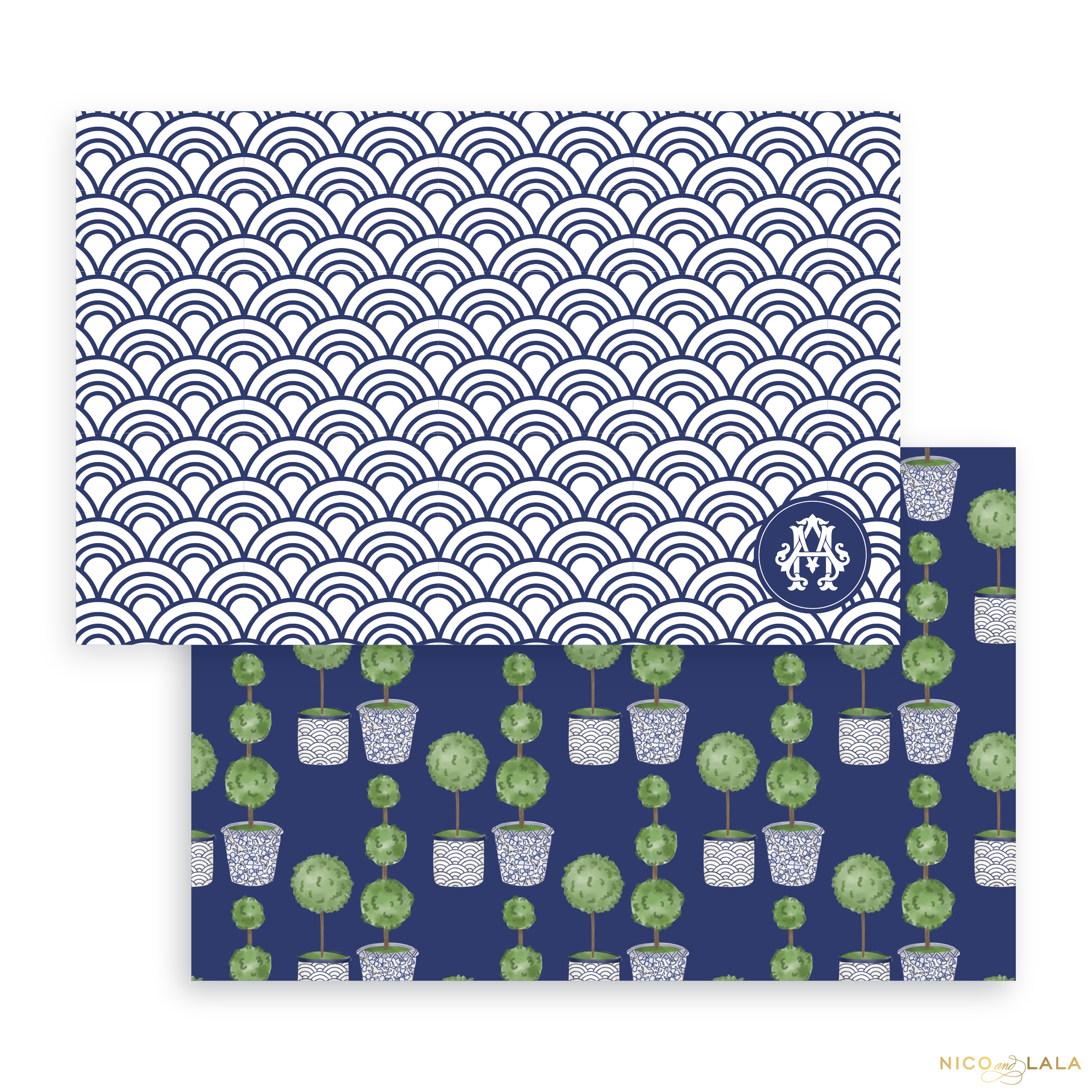 Topiary Placemats, Scallop
