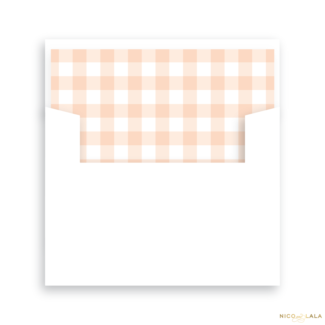 Trumpet Birth Announcement Lined Envelopes