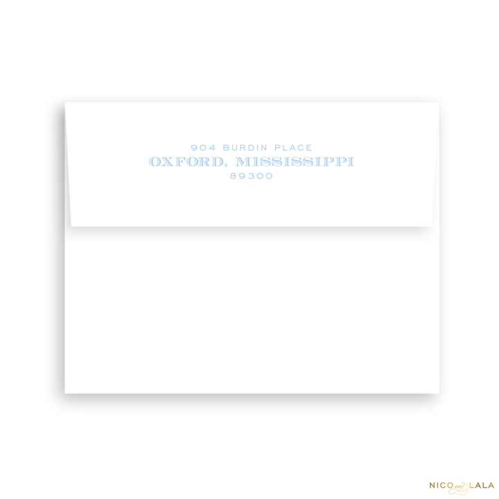 Twin Hearts Birth Announcement Return Address Printing