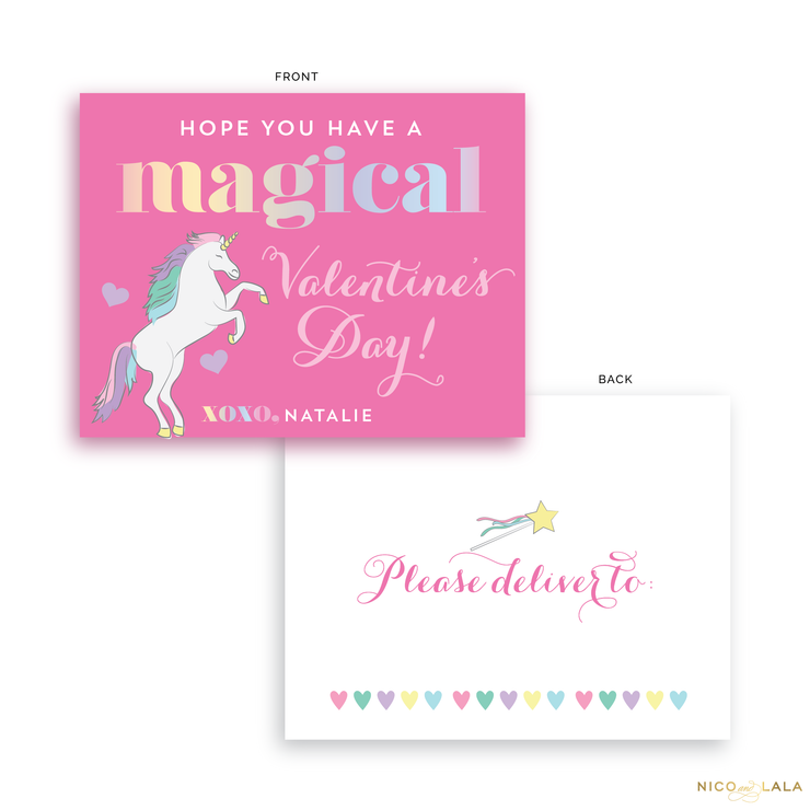 Unicorn Valentines Cards