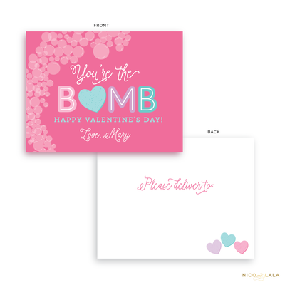 Bath Bomb Valentines Cards