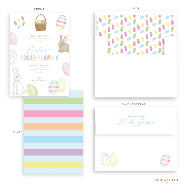 Watercolor Easter Invitations