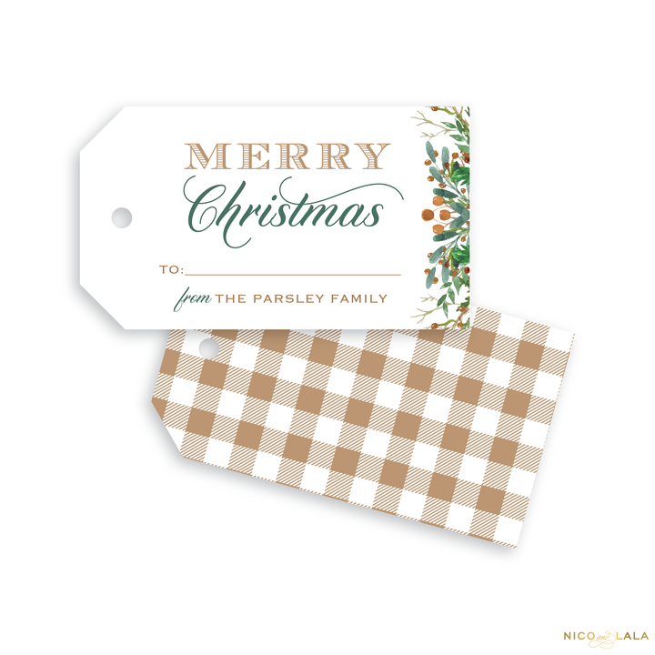 Watercolor Joy Christmas Gift Tags