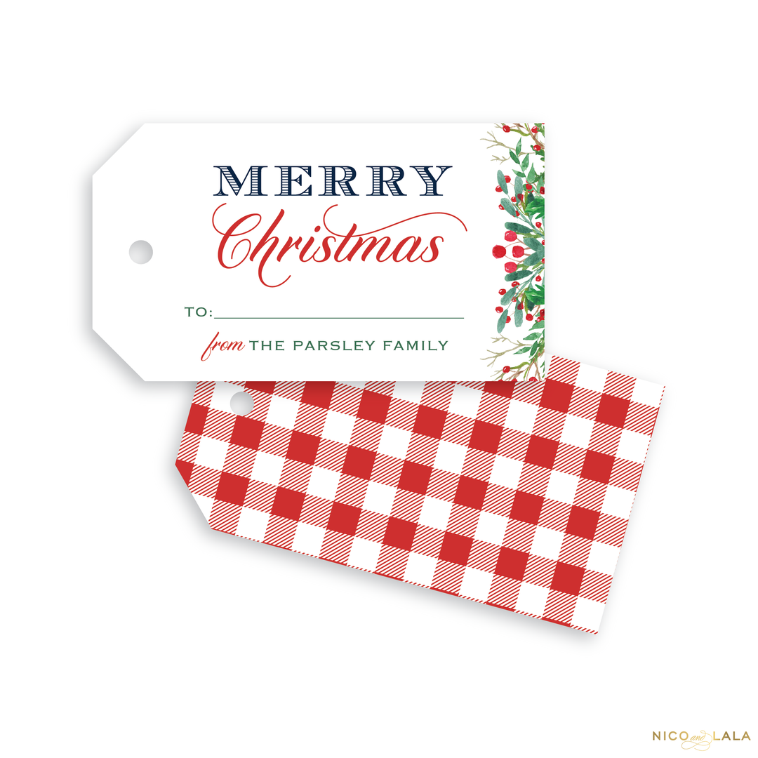 Watercolor Joy Christmas Gift Tags