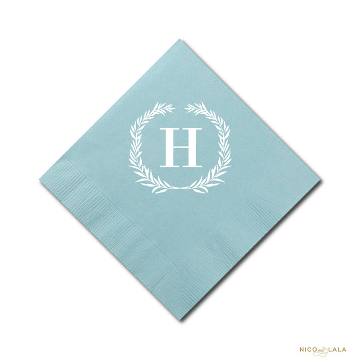 Watercolor Wreath Party Napkins