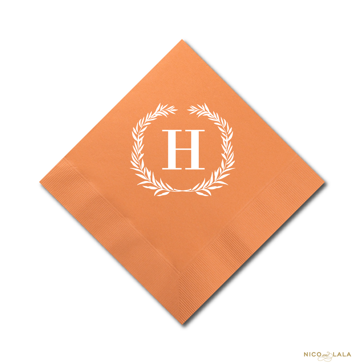 Watercolor Wreath Party Napkins
