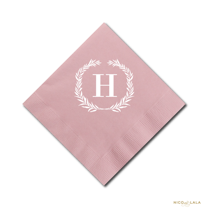 Watercolor Wreath Party Napkins