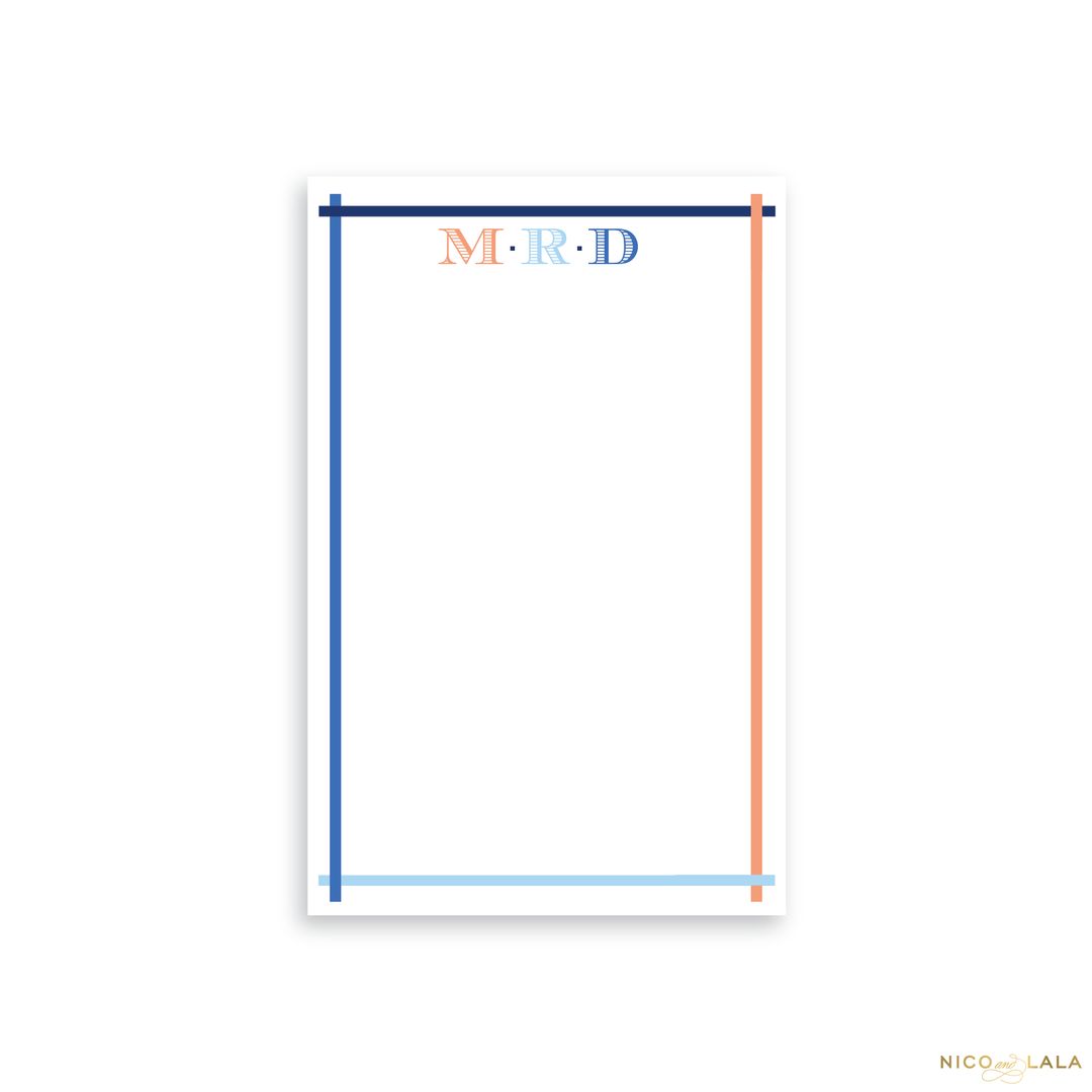 Blue Windowpane Notepad